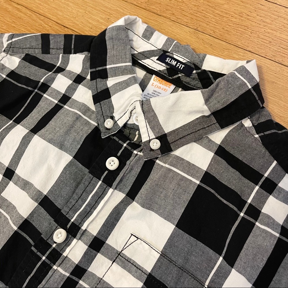 Gymboree Boys Plaid Long Sleeve Button-down Shirt